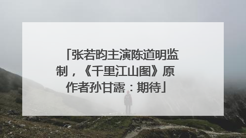 张若昀主演陈道明监制，《千里江山图》原作者孙甘露：期待