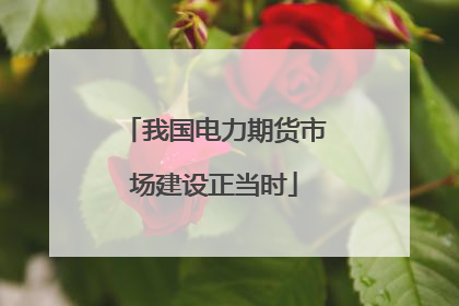 我国电力期货市场建设正当时