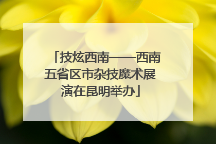 技炫西南——西南五省区市杂技魔术展演在昆明举办