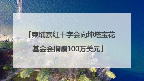 柬埔寨红十字会向坤塔宝花基金会捐赠100万美元
