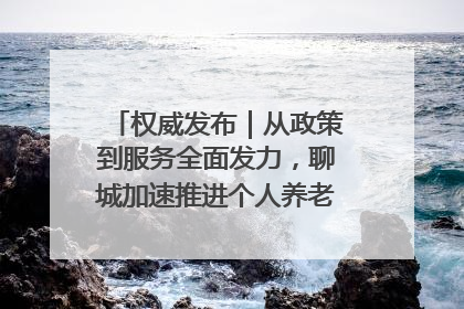 权威发布｜从政策到服务全面发力，聊城加速推进个人养老金制度落地