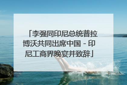 李强同印尼总统普拉博沃共同出席中国－印尼工商界晚宴并致辞