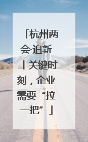 杭州两会·追新丨关键时刻，企业需要“拉一把”