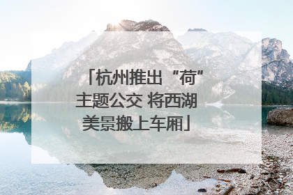 杭州推出“荷”主题公交 将西湖美景搬上车厢
