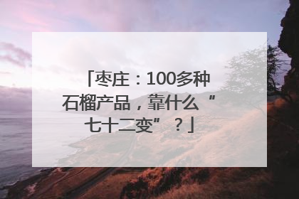 枣庄：100多种石榴产品，靠什么“七十二变”？
