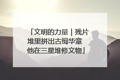 文明的力量｜残片堆里拼出古蜀华章 他在三星堆修文物