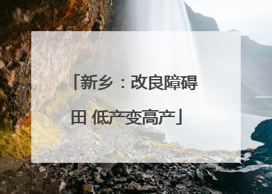 新乡：改良障碍田 低产变高产
