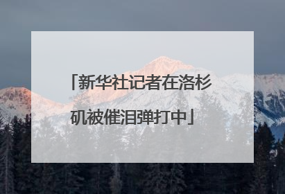 新华社记者在洛杉矶被催泪弹打中