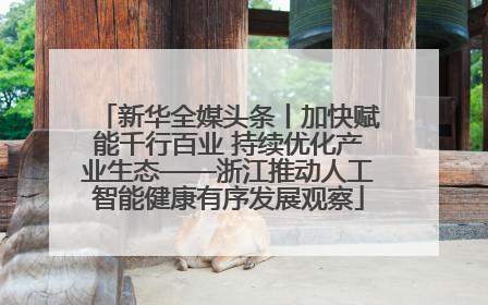 新华全媒头条丨加快赋能千行百业 持续优化产业生态——浙江推动人工智能健康有序发展观察