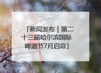 新闻发布｜第二十三届哈尔滨国际啤酒节7月启幕