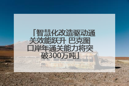 智慧化改造驱动通关效能跃升 巴克图口岸年通关能力将突破300万吨