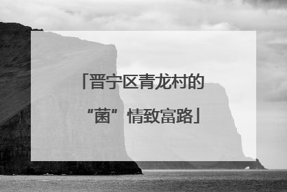 晋宁区青龙村的“菌”情致富路