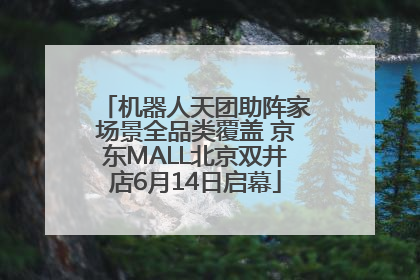 机器人天团助阵家场景全品类覆盖 京东MALL北京双井店6月14日启幕
