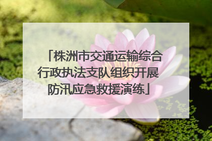 株洲市交通运输综合行政执法支队组织开展防汛应急救援演练