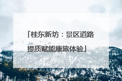 桂东新坊：景区道路提质赋能康旅体验