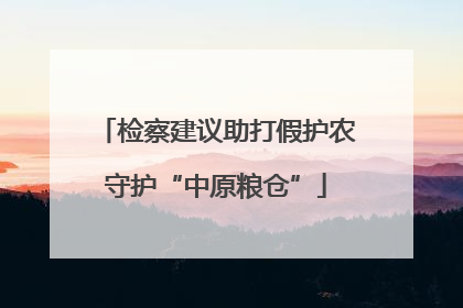 检察建议助打假护农守护“中原粮仓”
