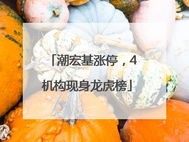 潮宏基涨停，4机构现身龙虎榜