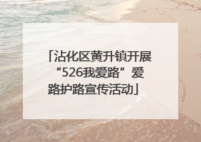 沾化区黄升镇开展“526我爱路”爱路护路宣传活动
