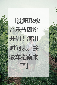沈阳玫瑰音乐节即将开唱！演出时间表、接驳车指南来了