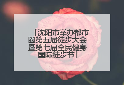 沈阳市举办都市圈第五届徒步大会暨第七届全民健身国际徒步节