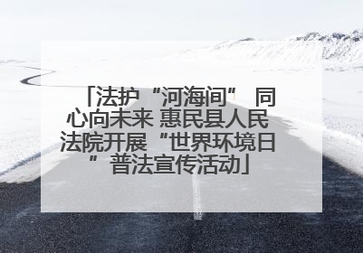 法护“河海间” 同心向未来 惠民县人民法院开展“世界环境日”普法宣传活动