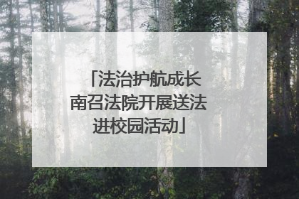 法治护航成长 南召法院开展送法进校园活动