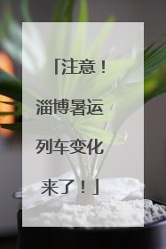 注意！淄博暑运列车变化来了！