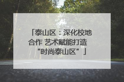 泰山区：深化校地合作 艺术赋能打造“时尚泰山区”