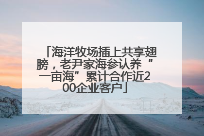 海洋牧场插上共享翅膀，老尹家海参认养“一亩海”累计合作近200企业客户