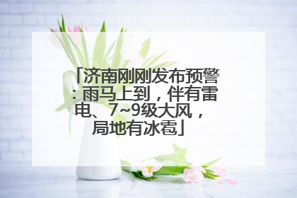 济南刚刚发布预警：雨马上到，伴有雷电、7~9级大风，局地有冰雹