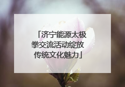 济宁能源太极拳交流活动绽放传统文化魅力