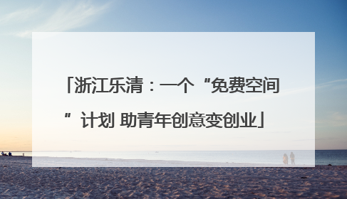 浙江乐清：一个“免费空间”计划 助青年创意变创业