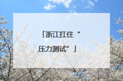浙江扛住“压力测试”
