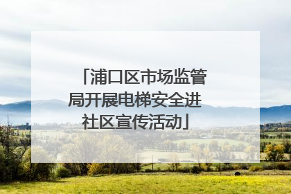 浦口区市场监管局开展电梯安全进社区宣传活动