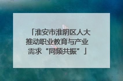 淮安市淮阴区人大推动职业教育与产业需求“同频共振”