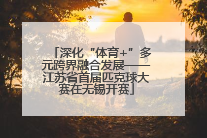 深化“体育+”多元跨界融合发展——江苏省首届匹克球大赛在无锡开赛