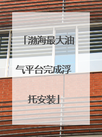 渤海最大油气平台完成浮托安装