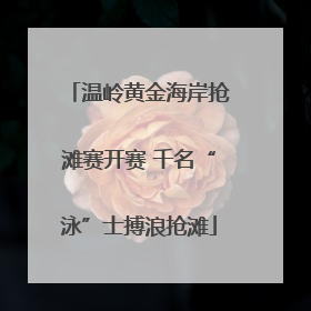 温岭黄金海岸抢滩赛开赛 千名“泳”士搏浪抢滩