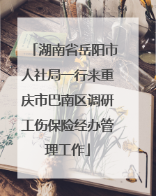 湖南省岳阳市人社局一行来重庆市巴南区调研工伤保险经办管理工作