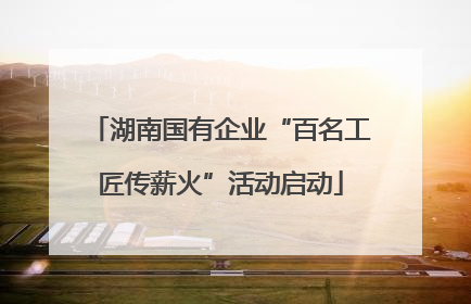 湖南国有企业“百名工匠传薪火”活动启动