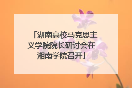 湖南高校马克思主义学院院长研讨会在湘南学院召开