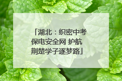湖北：织密中考保电安全网 护航荆楚学子逐梦路
