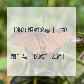 湘江相对论⑥｜“抢跑”与“长跑”之道