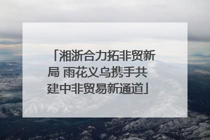 湘浙合力拓非贸新局 雨花义乌携手共建中非贸易新通道