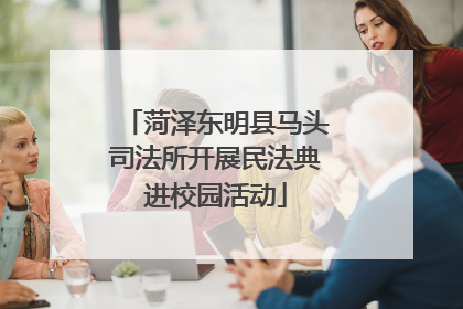 菏泽东明县马头司法所开展民法典进校园活动