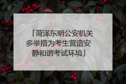 菏泽东明公安机关多举措为考生营造安静和谐考试环境