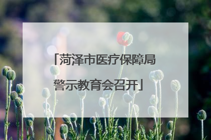 菏泽市医疗保障局警示教育会召开