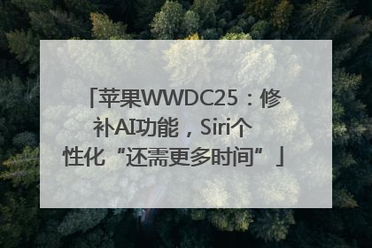 苹果WWDC25：修补AI功能，Siri个性化“还需更多时间”