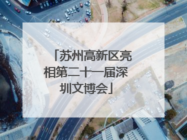 苏州高新区亮相第二十一届深圳文博会