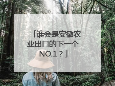 谁会是安徽农业出口的下一个NO.1？